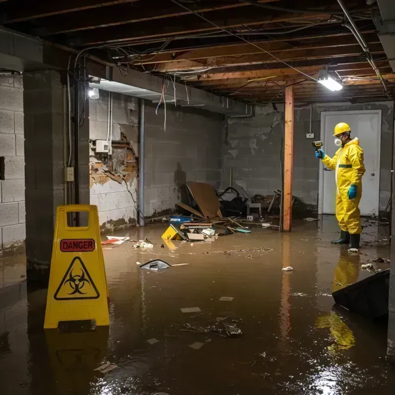 Flooded Basement Electrical Hazard in Pinckneyville, IL Property